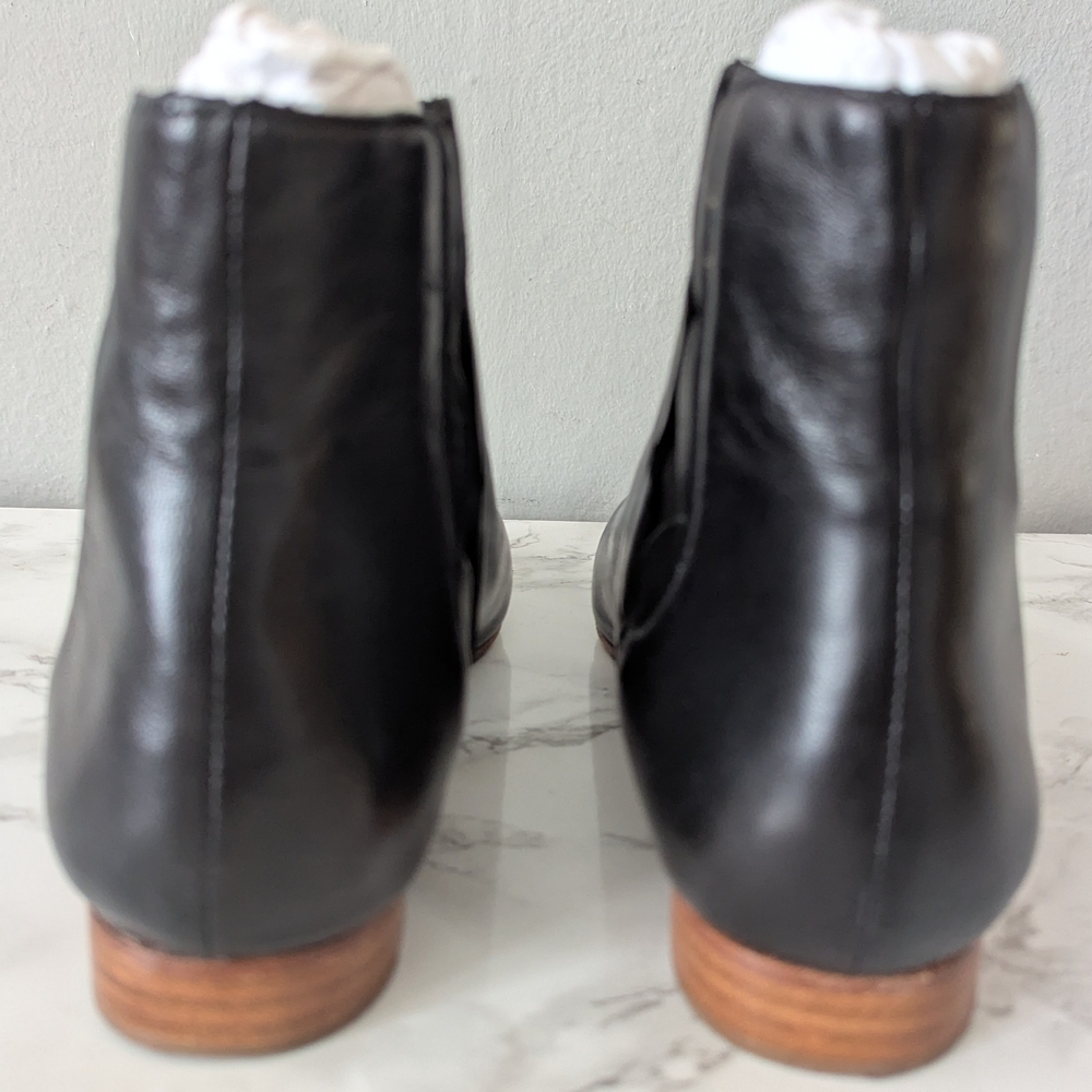 Loeffler Randall "Indie" Black Scallop Leather Ankle Boots - Picture 4 of 6